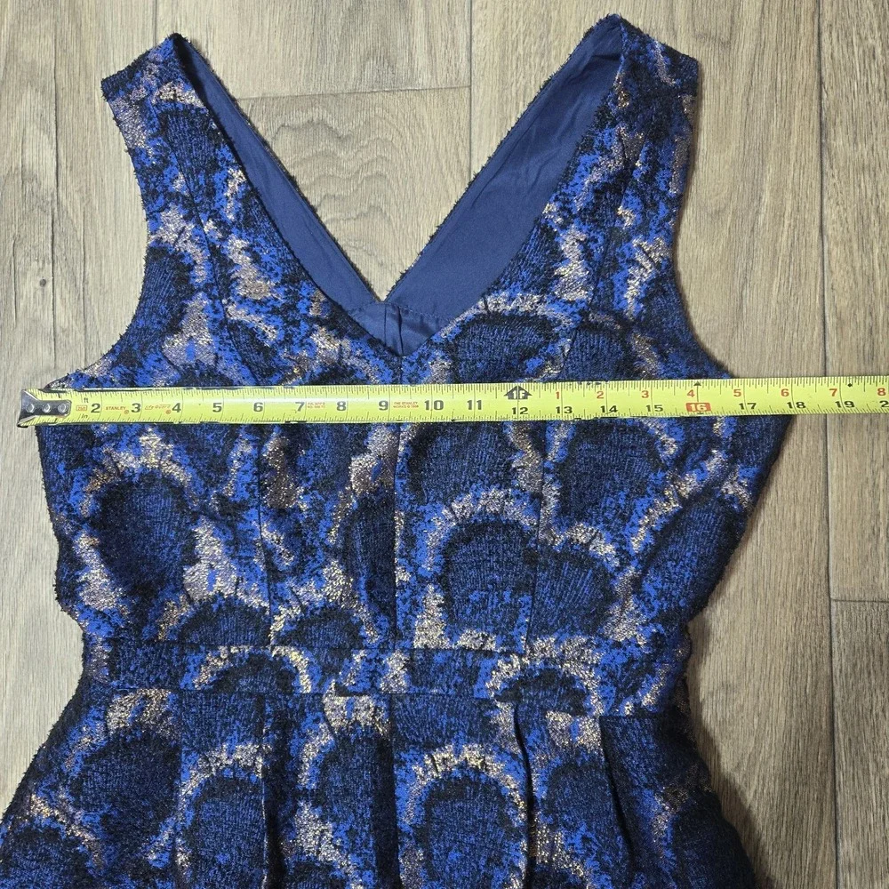 NWT J Crew Peacock Jacquard Fit and Flare Party Dress Size 9 - Picture 7 of 14